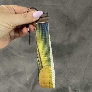 Alternative view of Scarlet Macaw Feather Pattern Wristlet
