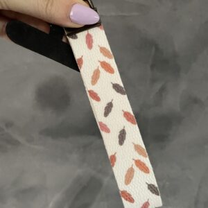 Pastel Feather Pattern Wristlet