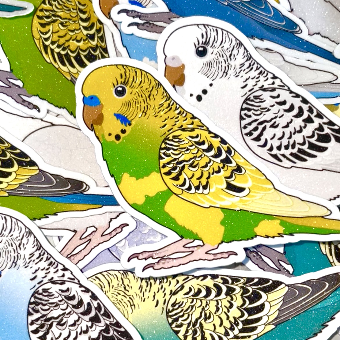 Grasparkiet Sticker - Afbeelding 2