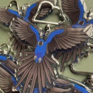 Macaw Acrylic Keychain - Hyacint macaw