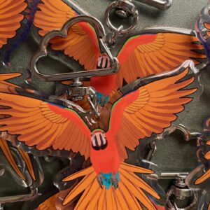 Macaw Acrylic Keychain - Catalina macaw