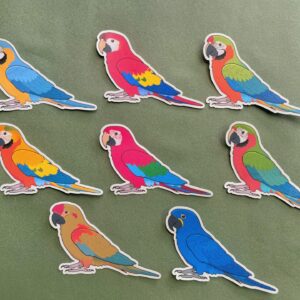 Alternative view of Macaw Glitter Sticker