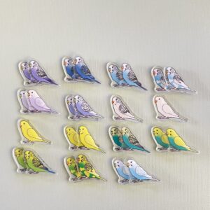 Alternative view of Budgie Acrylic Shaker Pieces
