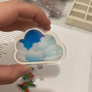 Cloud sky Shaker Keychain Base
