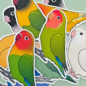 Lovebird Glitter Sticker