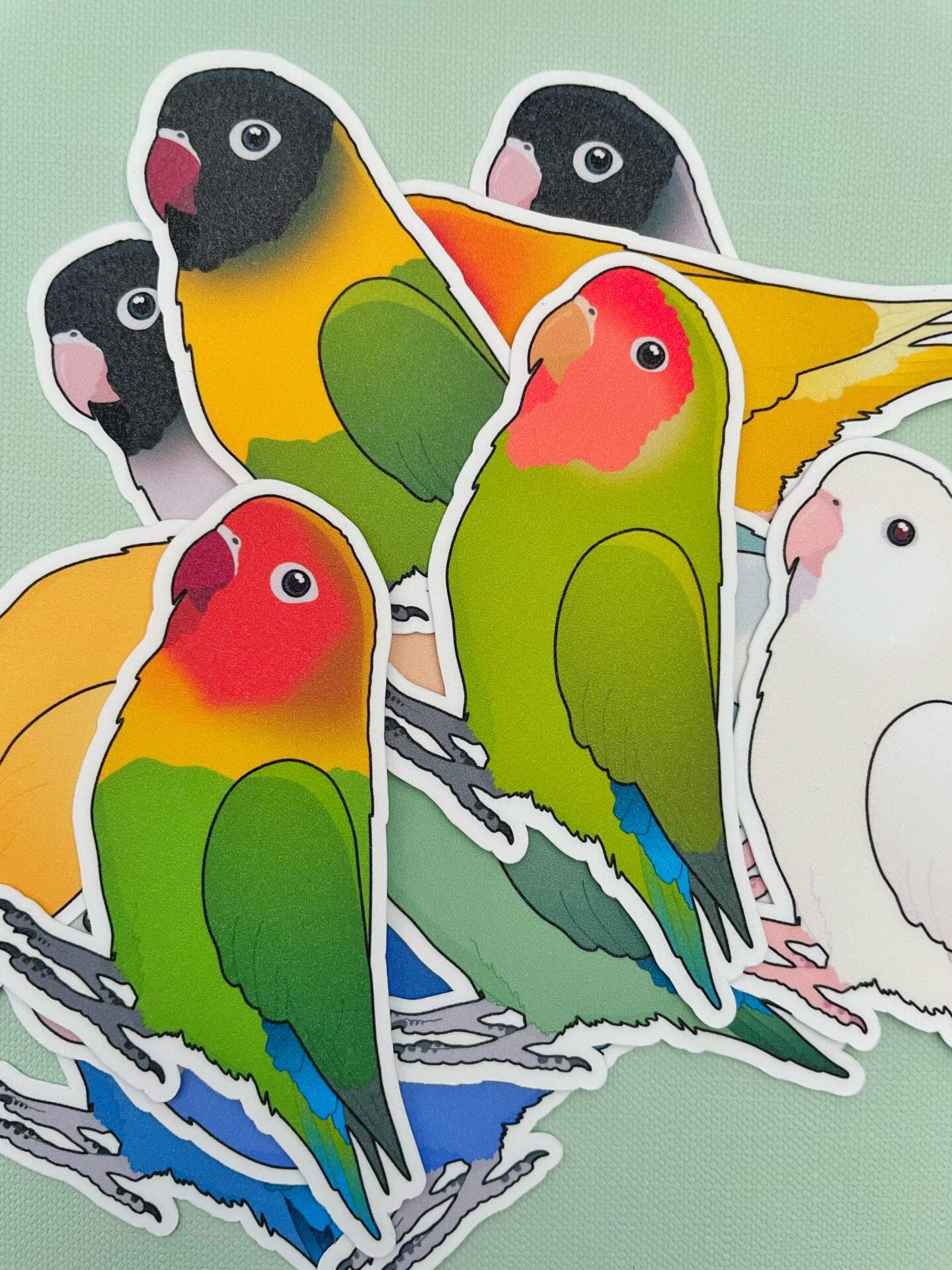 Lovebird Glitter Sticker