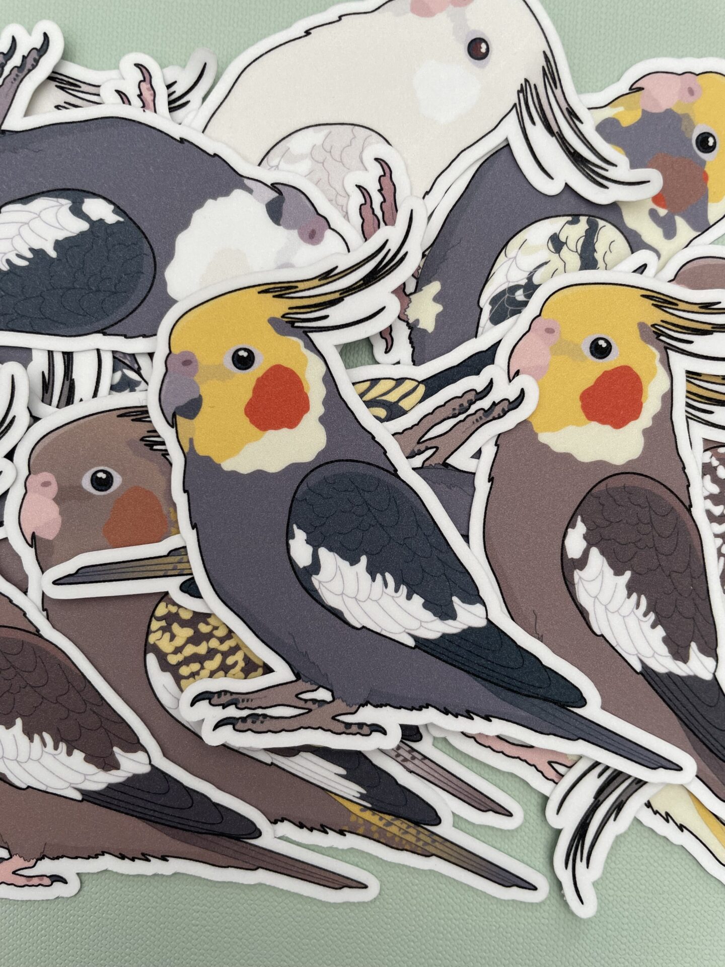 Cockatiel Glitter Sticker