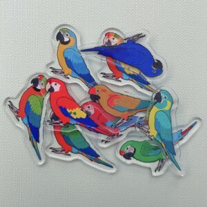 Macaw Acrylic Shaker Pieces