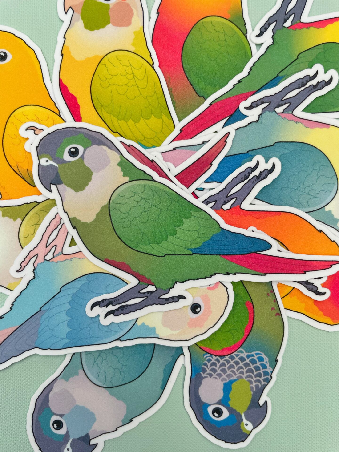 Conure Glitter Sticker