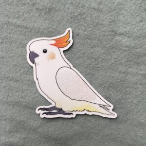 Cockatoo Glitter Sticker - Image 3