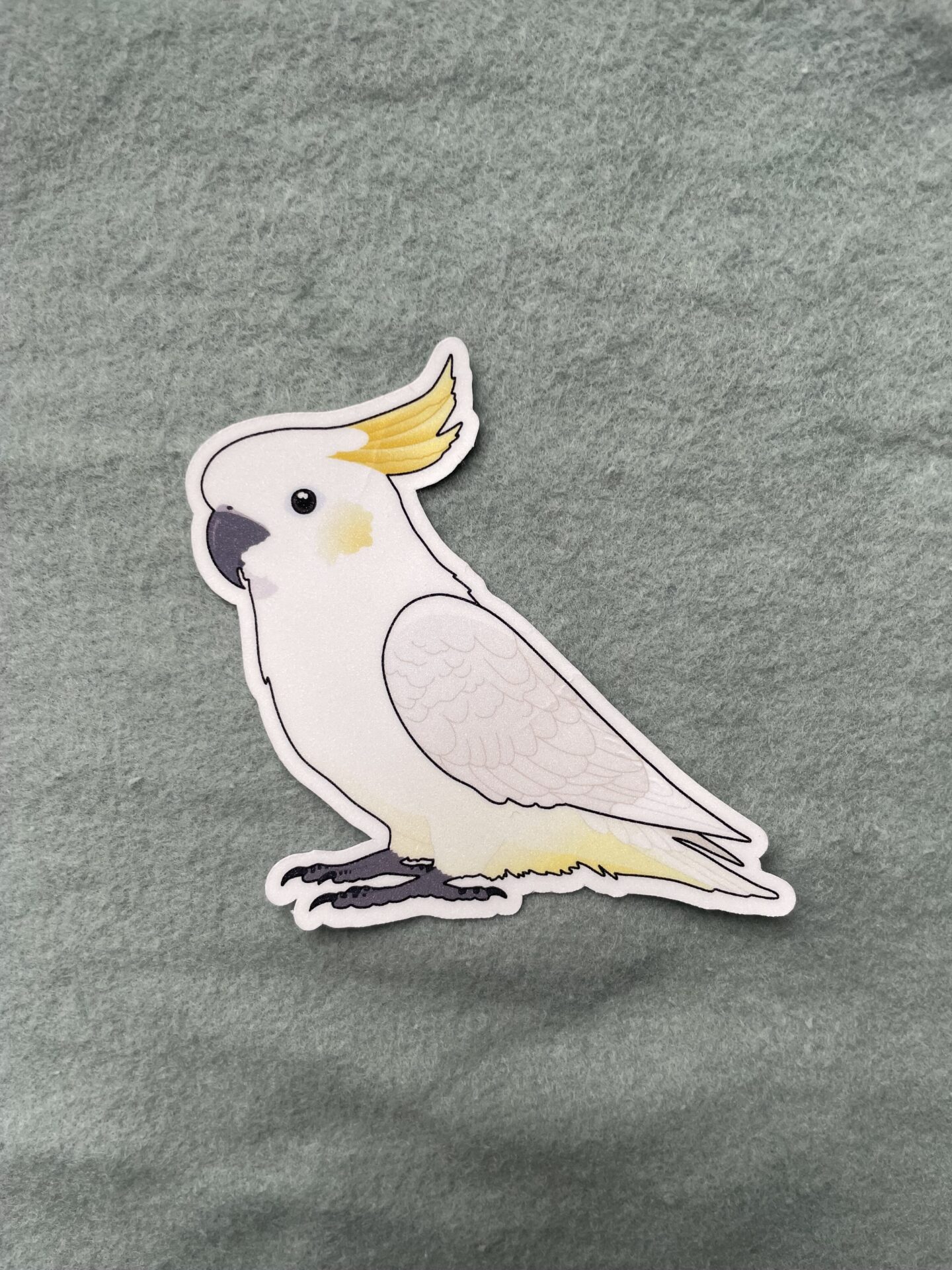 Cockatoo Glitter Sticker - Image 2