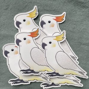 Cockatoo Glitter Sticker
