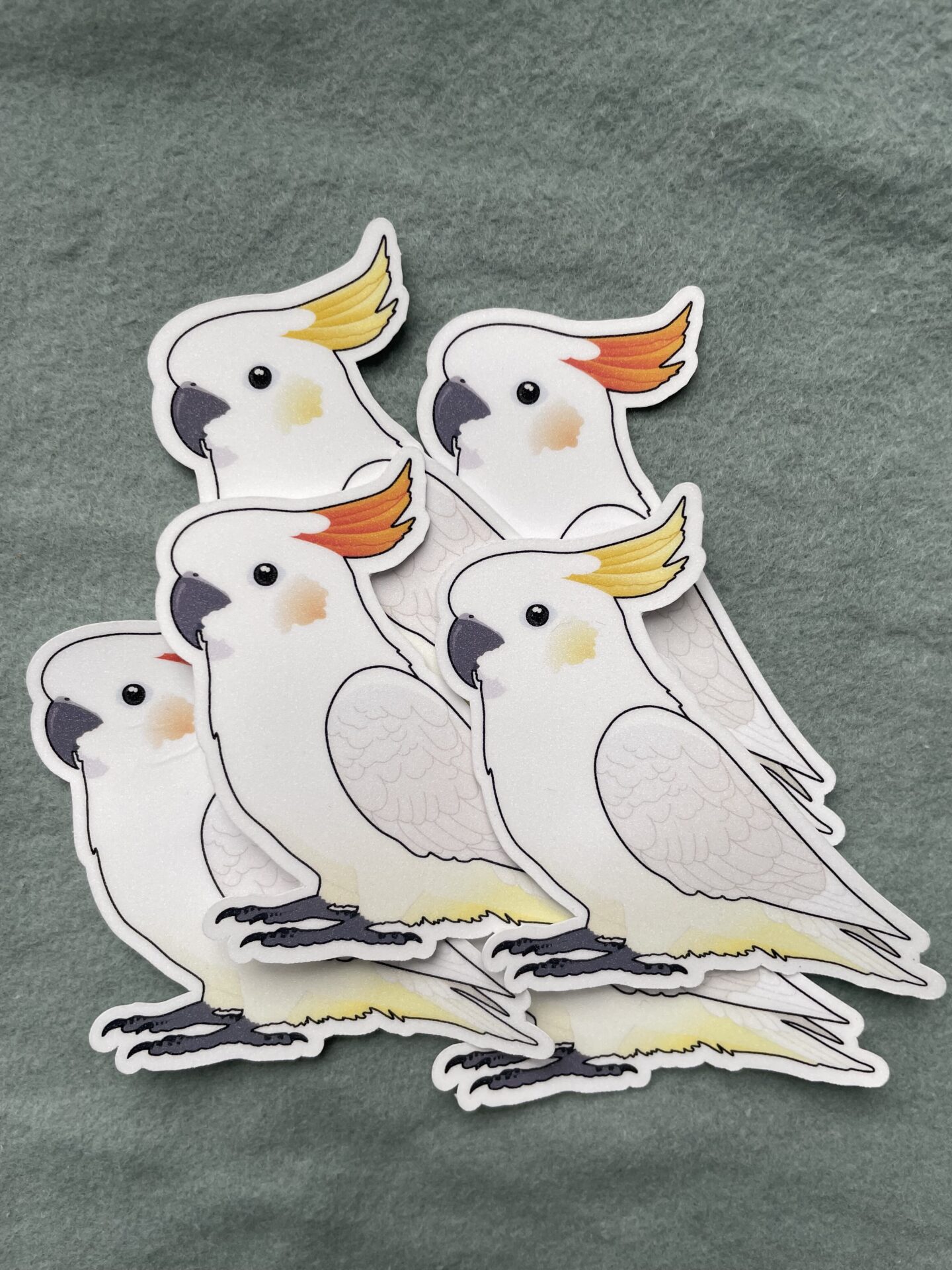 Cockatoo Glitter Sticker