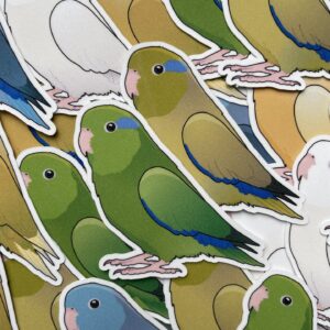 Parrotlet Glitter Sticker