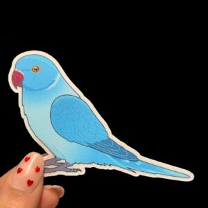 Ringneck parakeet Glitter Sticker - Image 7