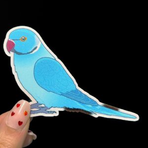 Ringneck parakeet Glitter Sticker - Image 6