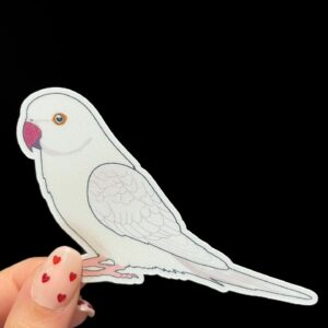Ringneck parakeet Glitter Sticker - Image 9