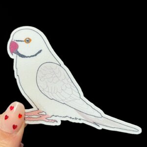 Ringneck parakeet Glitter Sticker - Image 8