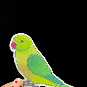 Ringneck parakeet Glitter Sticker - Image 3