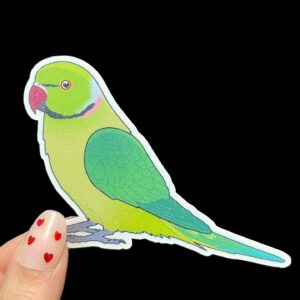 Ringneck parakeet Glitter Sticker