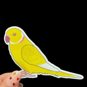 Ringneck parakeet Glitter Sticker - Image 4
