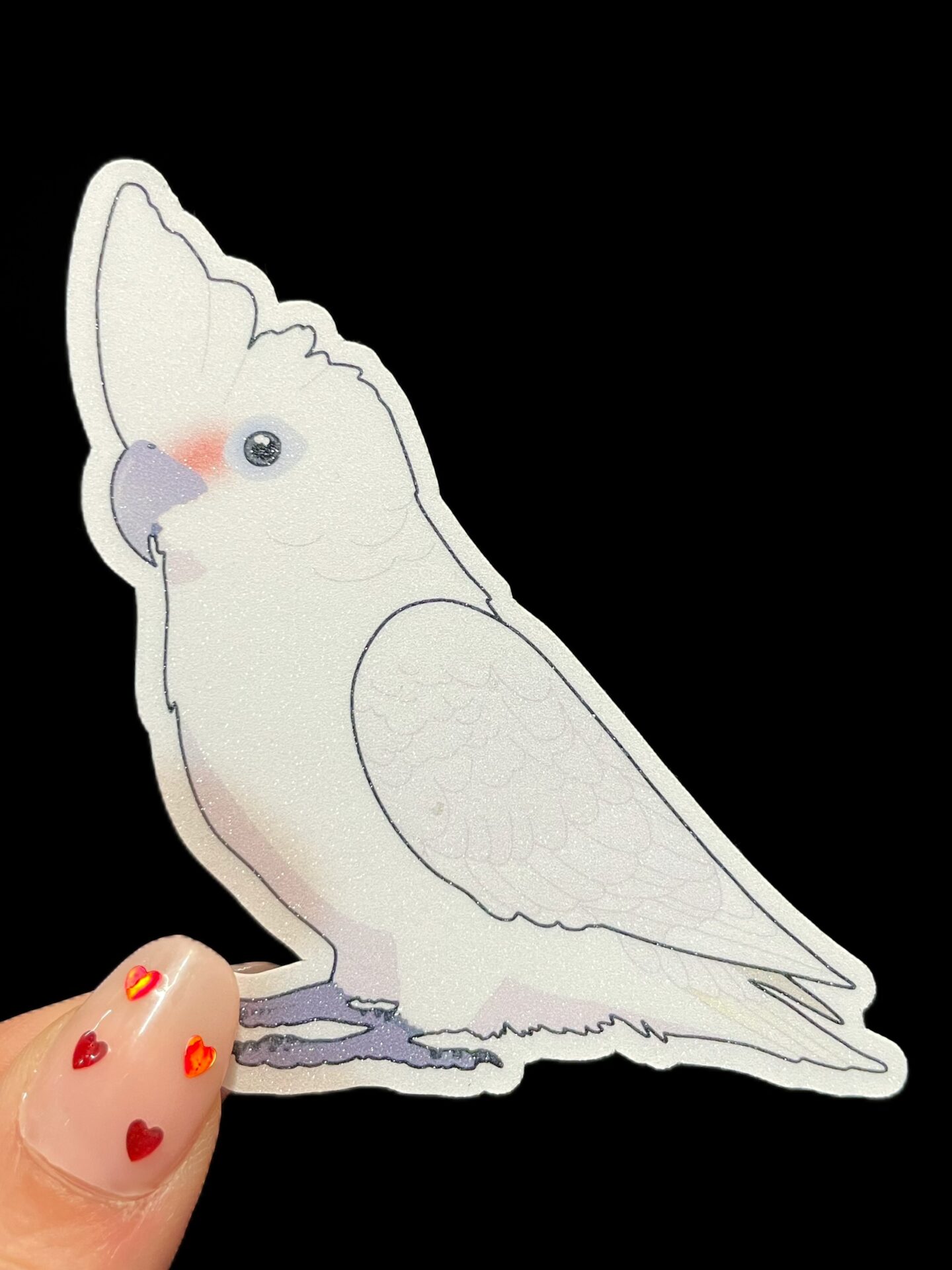 Cockatoo Glitter Sticker - Image 8