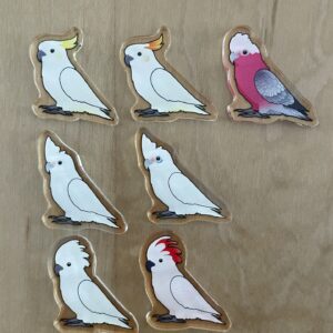 Cockatoo Acrylic Shaker Pieces - Image 3