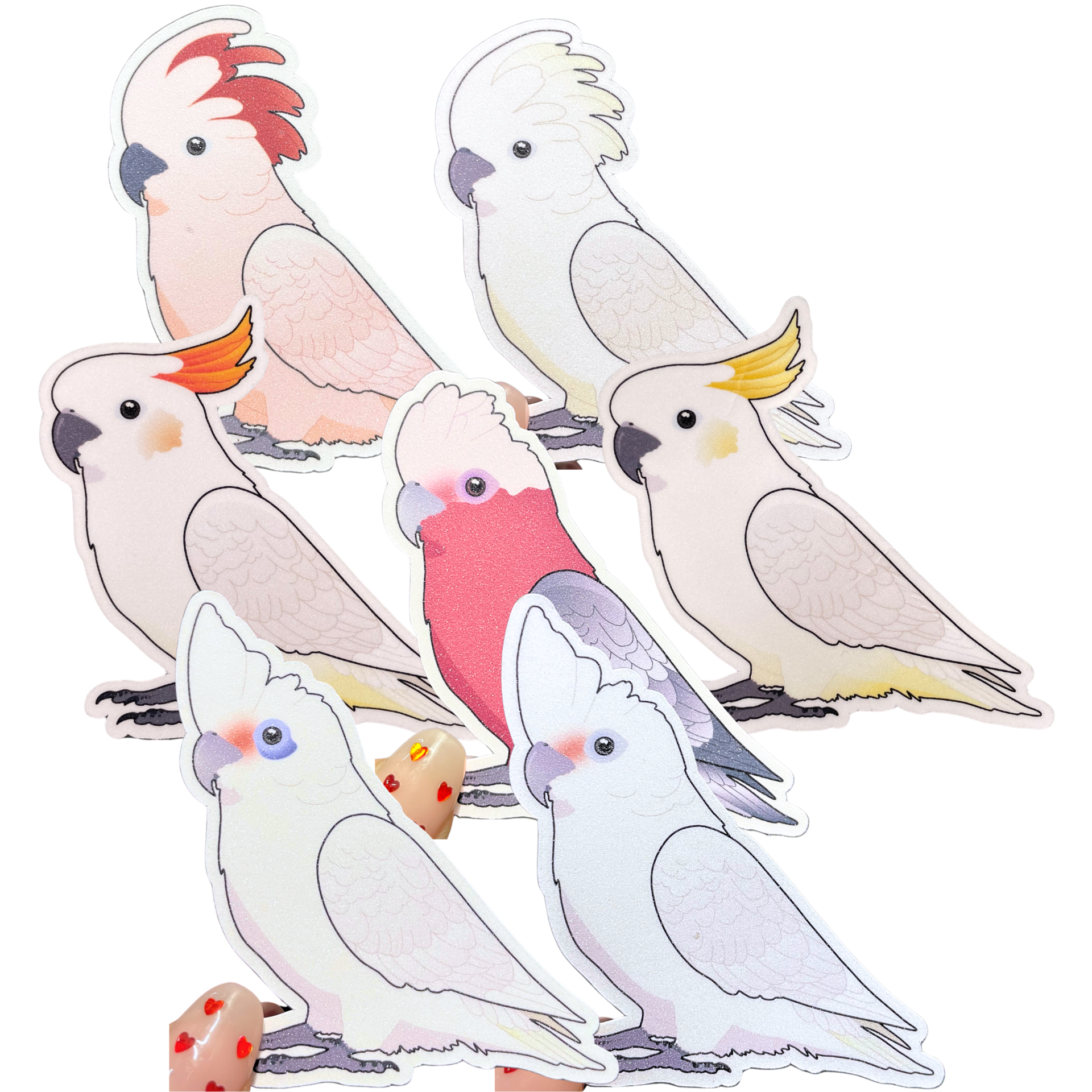 Cockatoo Glitter Sticker