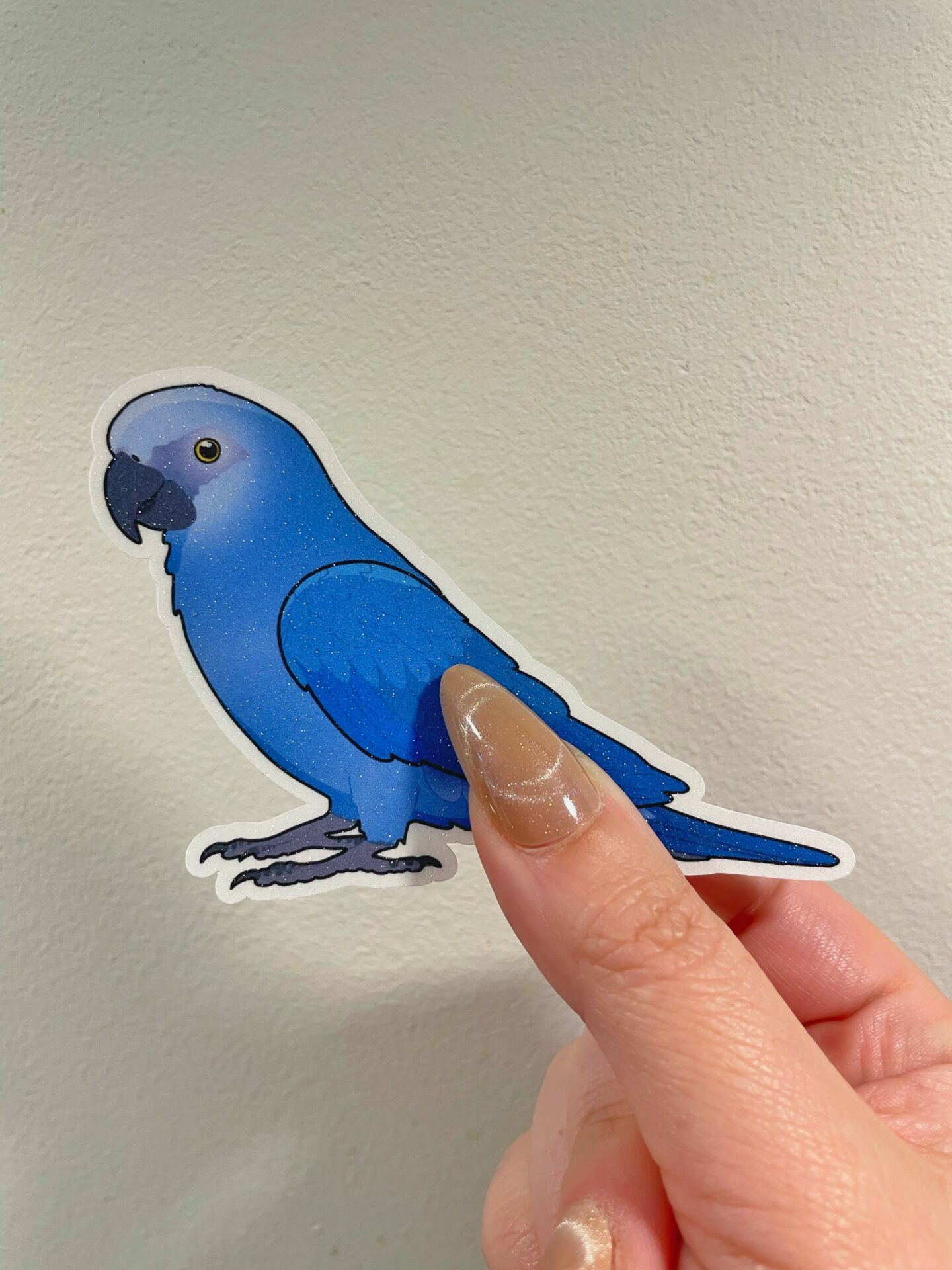 Mini macaw Glitter Sticker - Image 7