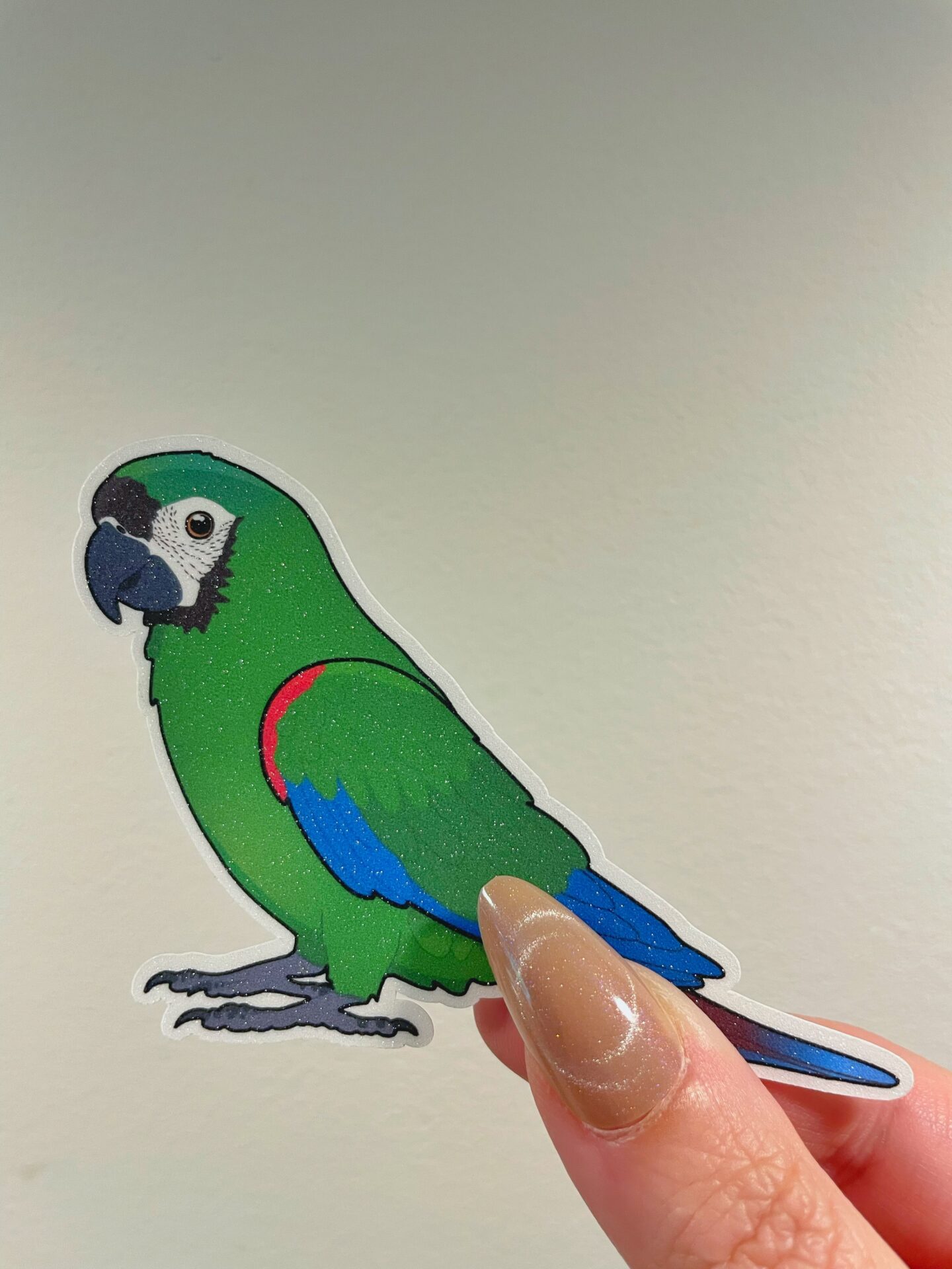 Mini macaw Glitter Sticker - Image 6