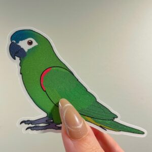 Mini macaw Glitter Sticker - Image 3