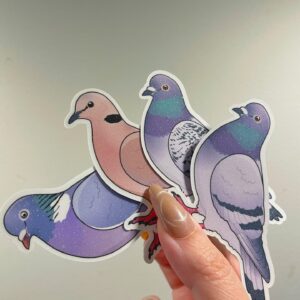 Alternative view of Pigeon-Dove Glitter Sticker
