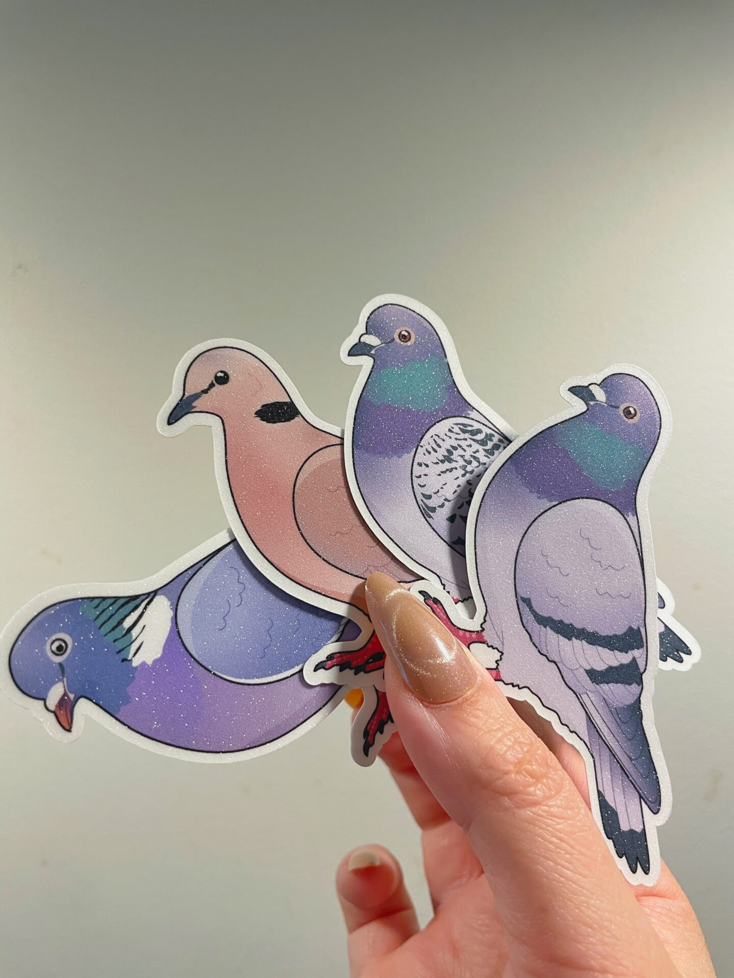 Pigeon-Dove Glitter Sticker - Image 2