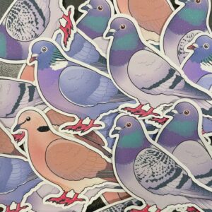 Pigeon-Dove Glitter Sticker