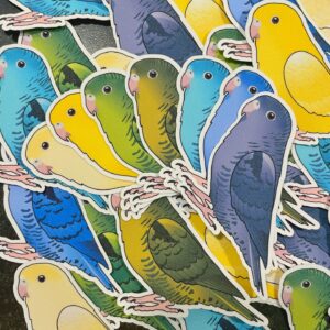 Lineolated Glitter Sticker