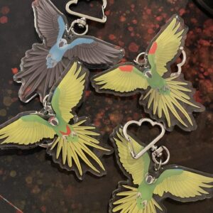 Mini Macaw Acrylic Keychain
