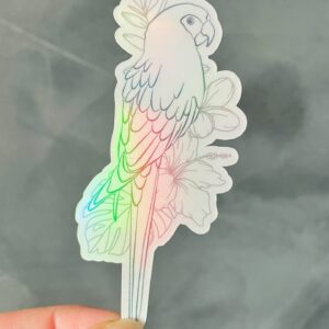 Alternative view of Parrot Sticker rainbow