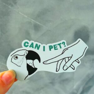 Can i pet? Sticker matte