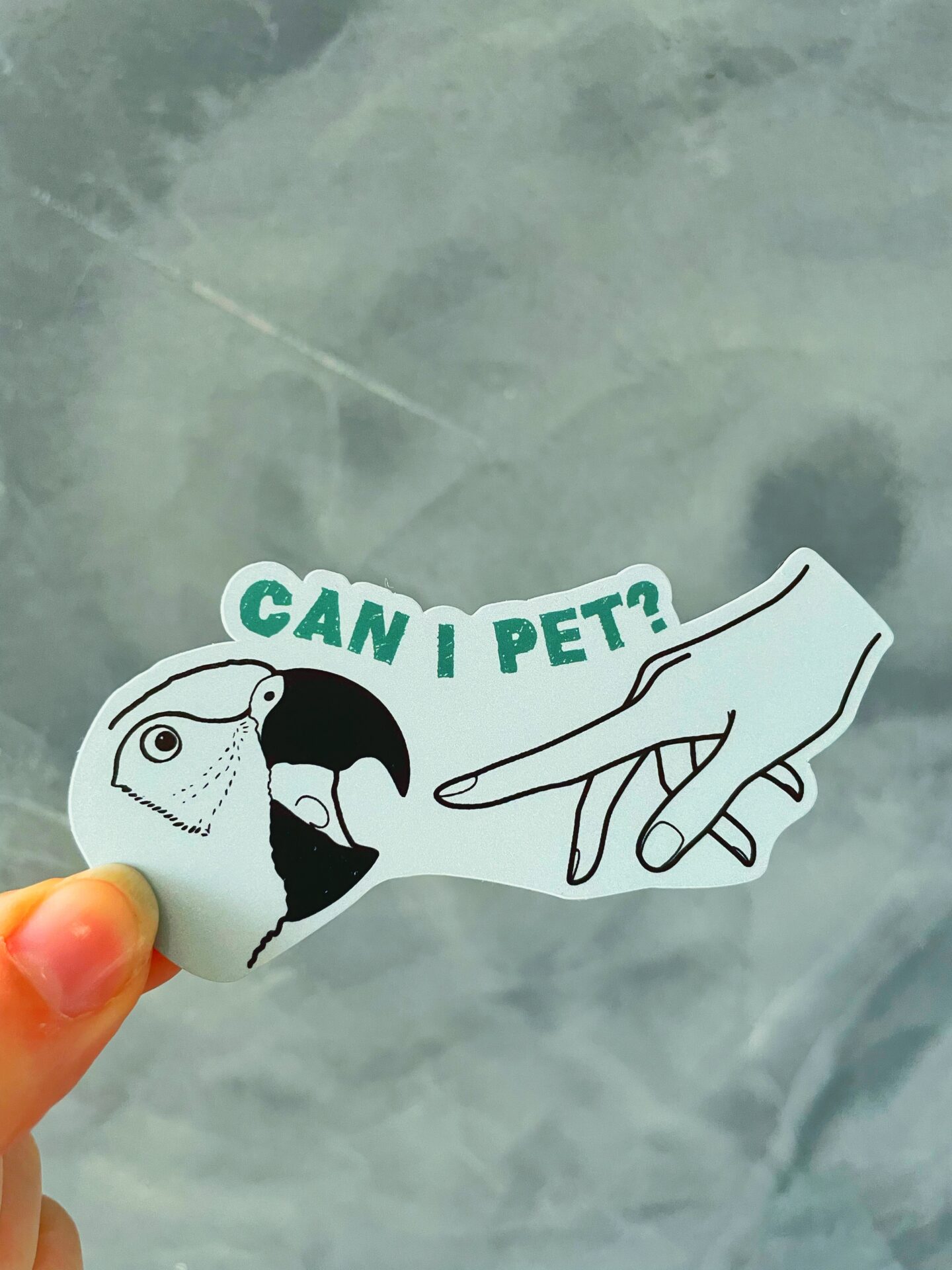 Can i pet? Sticker matte
