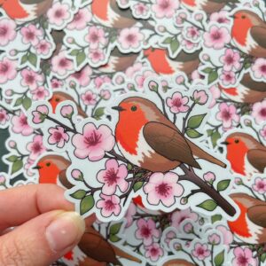 Alternative view of Robin Sticker matte